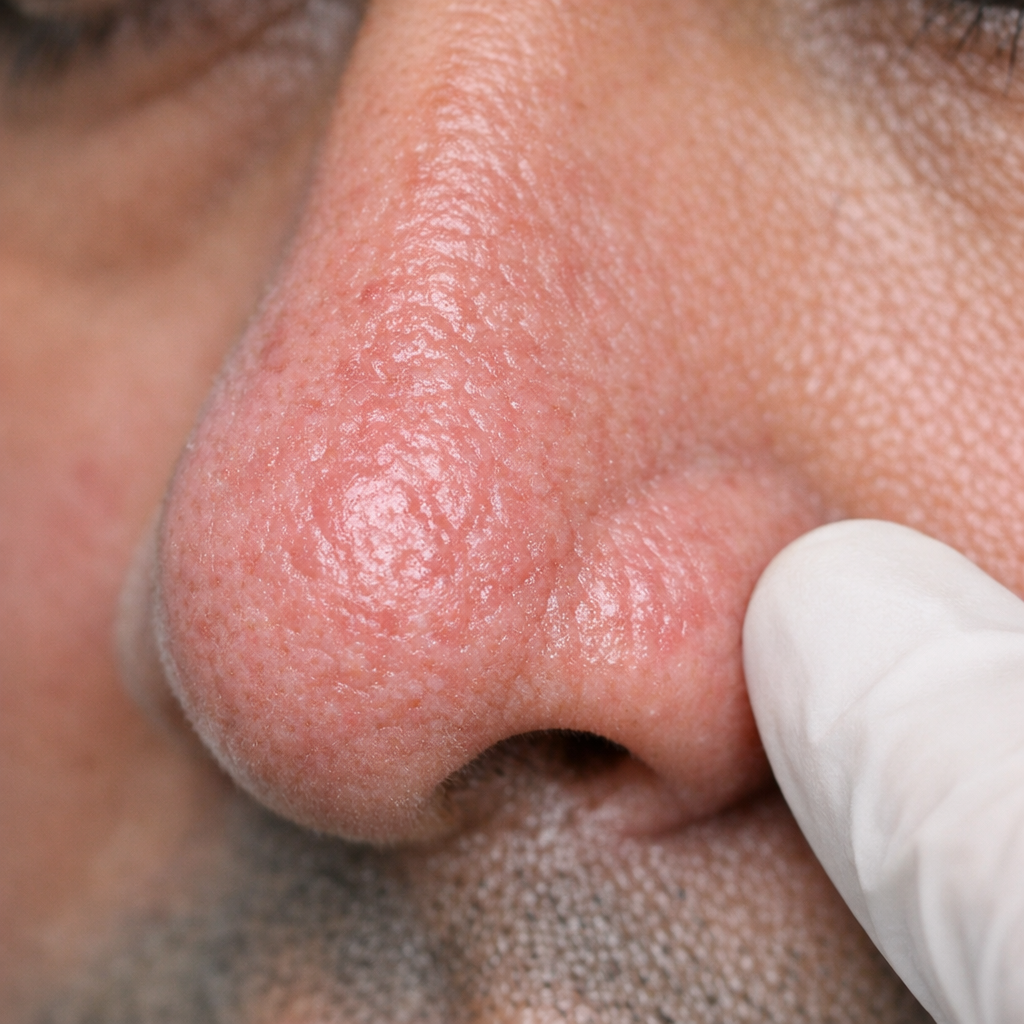 Phymatous rosacea rhinophyma diagnosis